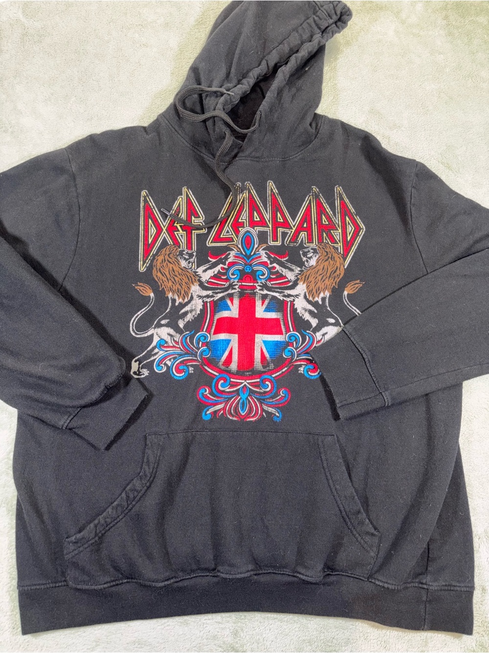 Def Leppard Band Graphic Sweatshirt Hoodie Size Large